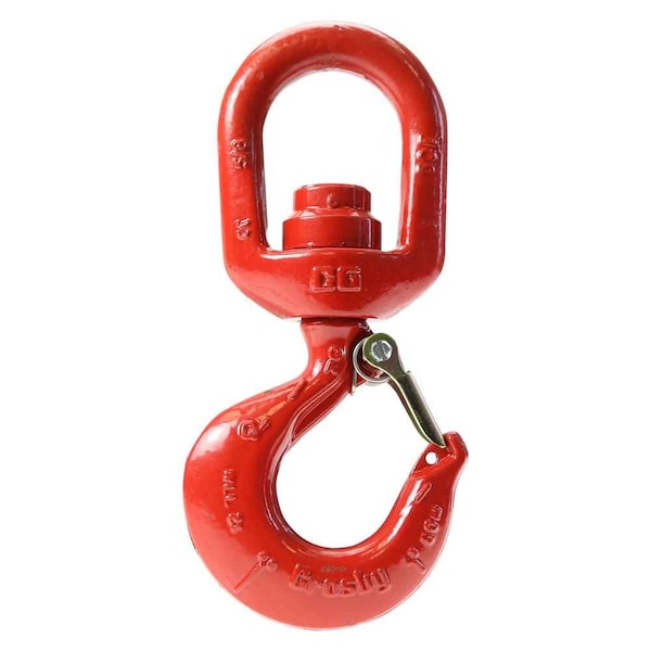L-3322B 5 Ton Swivel Hook w/Latch - 1028627